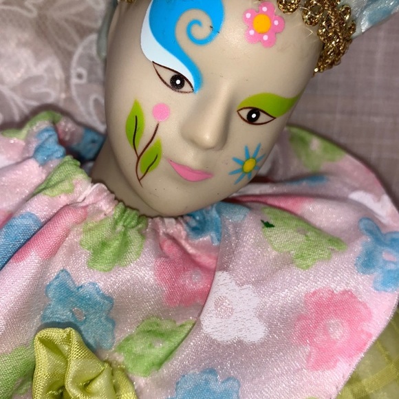 17" Vtg Good Stuff Harlequinn jester clown classiques - Picture 3 of 9